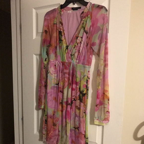 Multi coloured sheer sleeves dress by BCBG - Picture 1 of 1